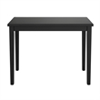 Pemberly Row 5-Piece Gathering Height Dining Set in Black & Gray Polyester