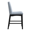 Pemberly Row 5-Piece Gathering Height Dining Set in Black & Gray Polyester
