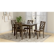 Pemberly Row 5-Piece Cross Back Dining Table Set in Warm Brown