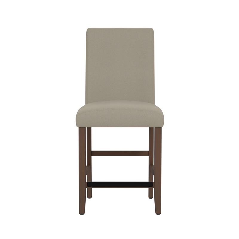 Pemberly Row Counter Height Barstools with Nailhead Trim (Set of 2) in Brown