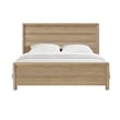 Pemberly Row Queen Panel Platform Bed with Wood Slats in Sand Dune Beige