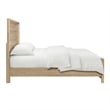 Pemberly Row Queen Panel Platform Bed with Wood Slats in Sand Dune Beige