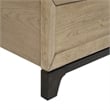Pemberly Row Oak Queen Panel Bed with Framed Headboard & Footboard