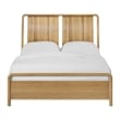 Pemberly Row King Bed with Waterfall Edges & Wire-Brushed Grain in Brown
