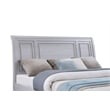 Pemberly Row King Sleigh Bed with 2 Storage Drawers & Paneled Headboard in Gray