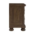 Pemberly Row Solid Wood 2-Drawer Nightstand with USB-A/USB-C Charging in Brown