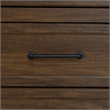 Pemberly Row Solid Wood 2-Drawer Nightstand with USB-A/USB-C Charging in Brown