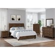 Pemberly Row Queen Storage Bed with Sleigh Headboard & 2 Drawers in Brown