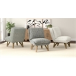 Pemberly Row Armless Accent Chair with Pocketed Coils & Metal Frame in Gray