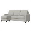 Pemberly Row Reconfigurable Chaise Sectional with USB Charging & Storage Ottoman