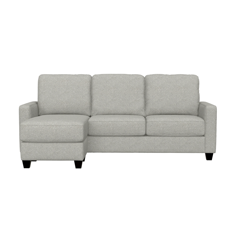 Pemberly Row Reconfigurable Chaise Sectional with USB Charging & Storage Ottoman