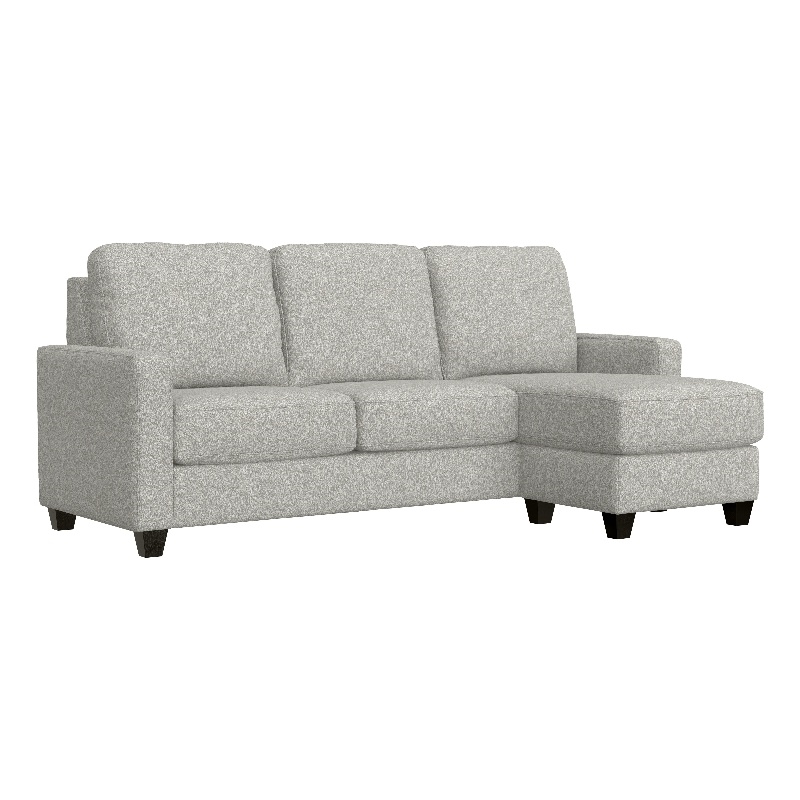 Pemberly Row Reconfigurable Chaise Sectional with USB Charging & Storage Ottoman