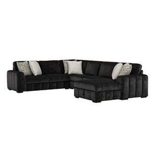 Pemberly Row 110&quot Pop-Up Sleeper Sectional with Storage Chaise & Ottoman