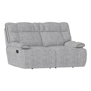 Pemberly Row 61&quot Reclining Loveseat with Floor Protectors & Contoured Cushions