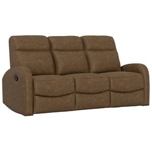 Pemberly Row 78&quot Manual Reclining Sofa with Pocketed Coils & Sanded Polyester