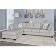 Pemberly Row Chaise Sectional with Pocketed Coils & Solid Wood Legs in Gray