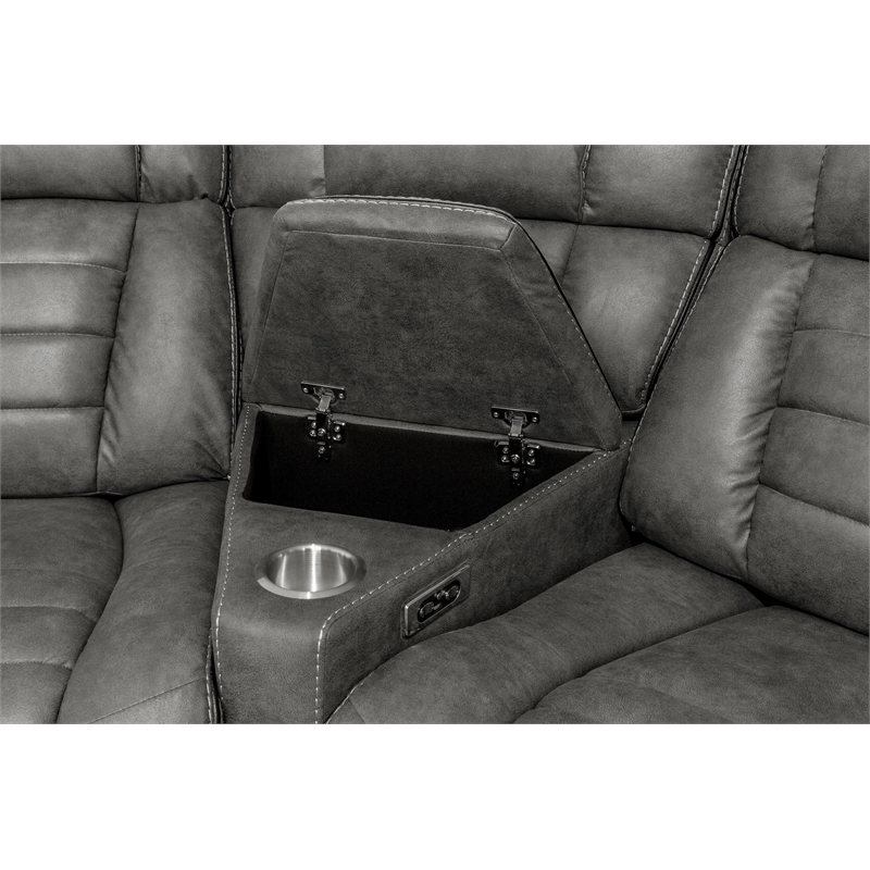 Pemberly Row 5-Pc Power Reclining Sectional with Console Storage & Cupholders
