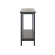 Pemberly Row Sofa Table with Lower Shelf & Floor Protectors in Brown/Black