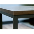 Pemberly Row Sofa Table with Lower Shelf & Floor Protectors in Brown/Black