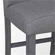 Pemberly Row 360-degree Swivel Barstools with Nailhead Trim (Set of 2) in Gray
