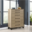 Pemberly Row Brown Mid-Century Solid Oak Craftsmanship 6-Drawer Chest