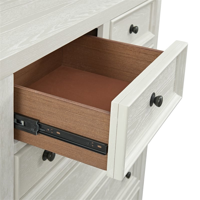 Pemberly Row Contemporary 39-inch 6-Drawer Chest in Whitewash