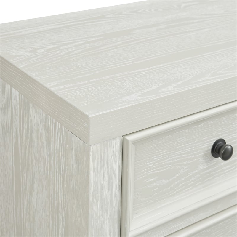 Pemberly Row Contemporary 39-inch 6-Drawer Chest in Whitewash