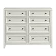 Pemberly Row Farmhouse 8-Drawer Dresser in Gypsum Whitewash Finish