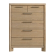 Pemberly Row Contemporary 40-inch Beige Solid Oak 6-Drawer Chest