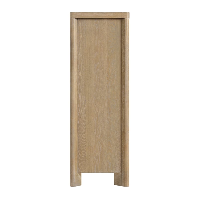 Pemberly Row Contemporary 40-inch Beige Solid Oak 6-Drawer Chest