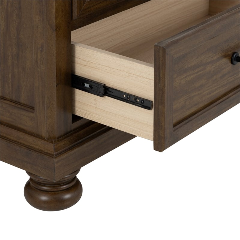 Pemberly Row Contemporary Brown Distressed Wood 6-Drawer Dresser