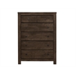 Pemberly Row Contemporary Brown Pine Wood Rustic 6-Drawer Chest
