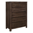 Pemberly Row Contemporary Brown Pine Wood Rustic 6-Drawer Chest