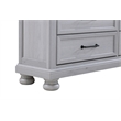 Pemberly Row Contemporary 60-inch Gray Solid Wood Dresser with Black Metal Pulls