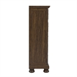Pemberly Row Brown Distressed Finish 5-Drawer Chest with Metal Hardware
