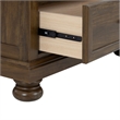 Pemberly Row Brown Distressed Finish 5-Drawer Chest with Metal Hardware