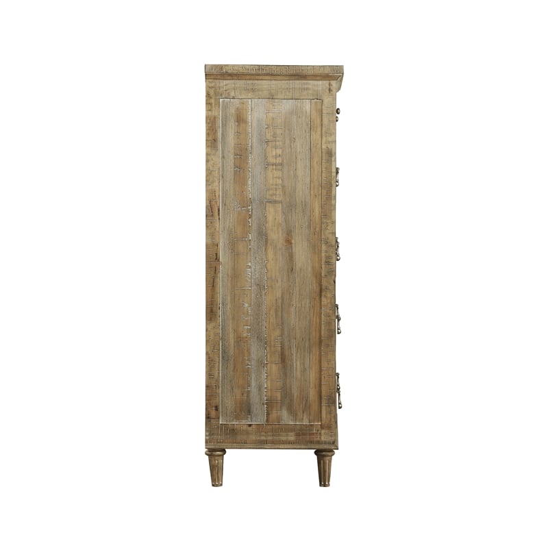 Pemberly Row Contemporary 42-inch Brown Rustic 5-Drawer Chest