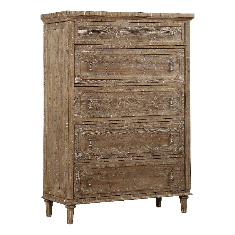 Pemberly Row Contemporary 42-inch Brown Rustic 5-Drawer Chest