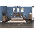 Pemberly Row Contemporary Spacious 6-Drawer Dresser in Brown