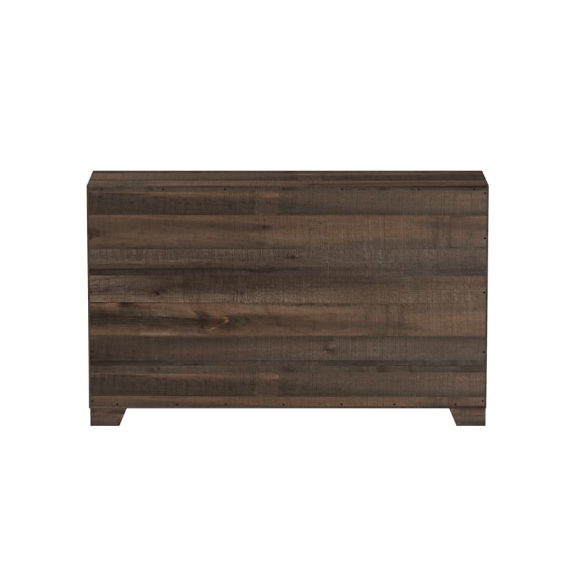 Pemberly Row Contemporary Spacious 6-Drawer Dresser in Brown