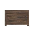 Pemberly Row Contemporary Spacious 6-Drawer Dresser in Brown