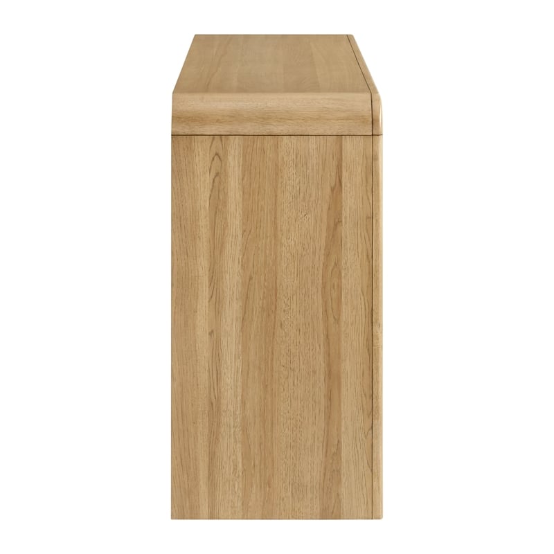Pemberly Row Contemporary 64-inch Natural Hickory Wood 6-Drawer Dresser