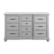 Pemberly Row Coastal Gray Spacious 10-Drawers Solid Wood Dresser