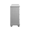 Pemberly Row Coastal Gray Spacious 10-Drawers Solid Wood Dresser