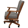 Pemberly Row Solid Wood Swivel Caster Dining Chair in Jetty June Tan in Honey