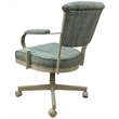 Pemberly Row Swivel Fabric & Metal Caster Dining Chair in Aquatint Beige