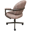 Pemberly Row Swivel Metal Caster Dining Chair in Watusi Madder Brown
