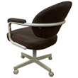Pemberly Row Swivel Metal Caster Dining Chair in Northwest Whiskey Beige