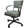 Pemberly Row Swivel Metal Caster Dining Chair in Watusi Aquatint Gray