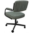 Pemberly Row Swivel Metal Caster Dining Chair in Watusi Aquatint Gray